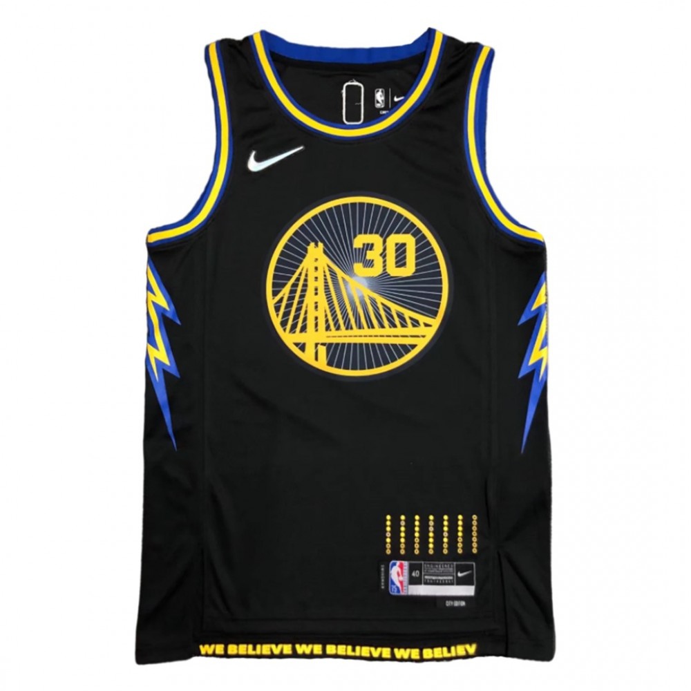 Men's Golden State Warriors Stephen Curry #30 Black 2021/22 Swingman Jersey - City Edition-Pro Kit Vault | Brand New 26/27 Sports Jerseys